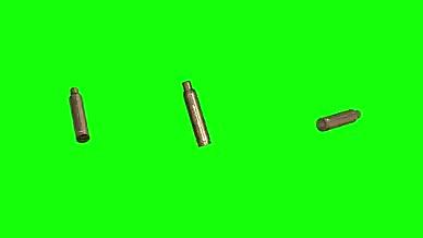 多组枪膛子弹头空壳飞出旋转4K绿屏素材视频的预览图